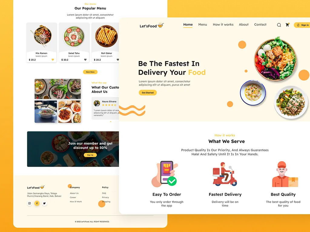 Thumbnail Let's Food UI Kit